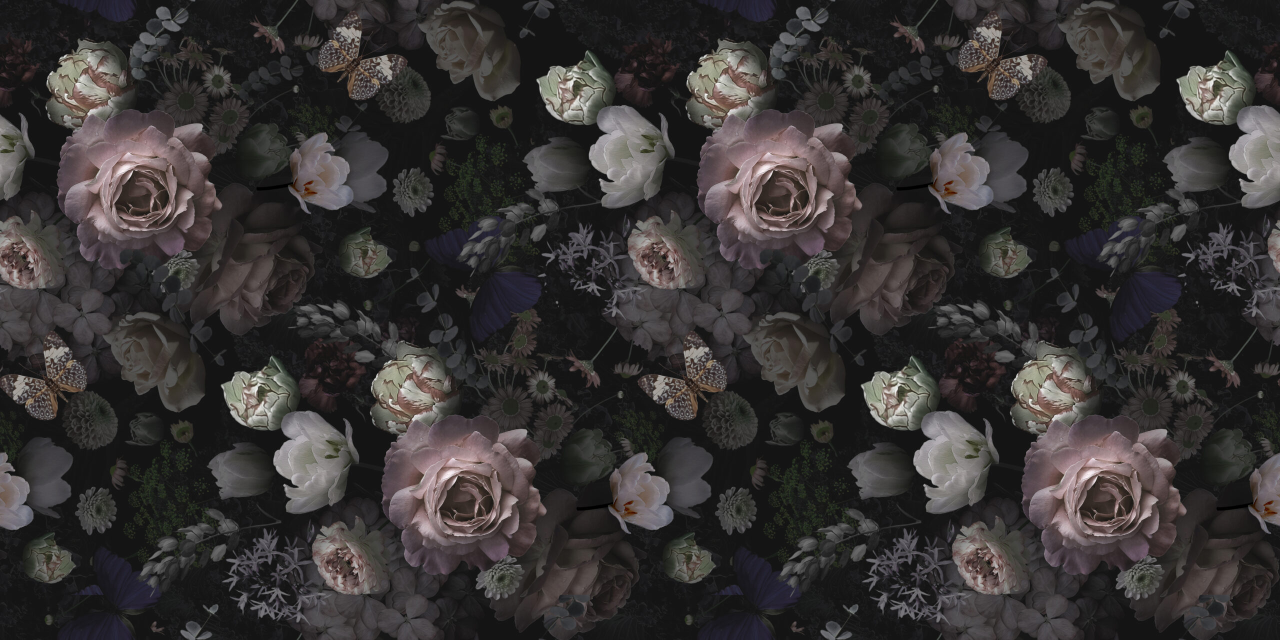 Dark Vintage Floral Wallpapers