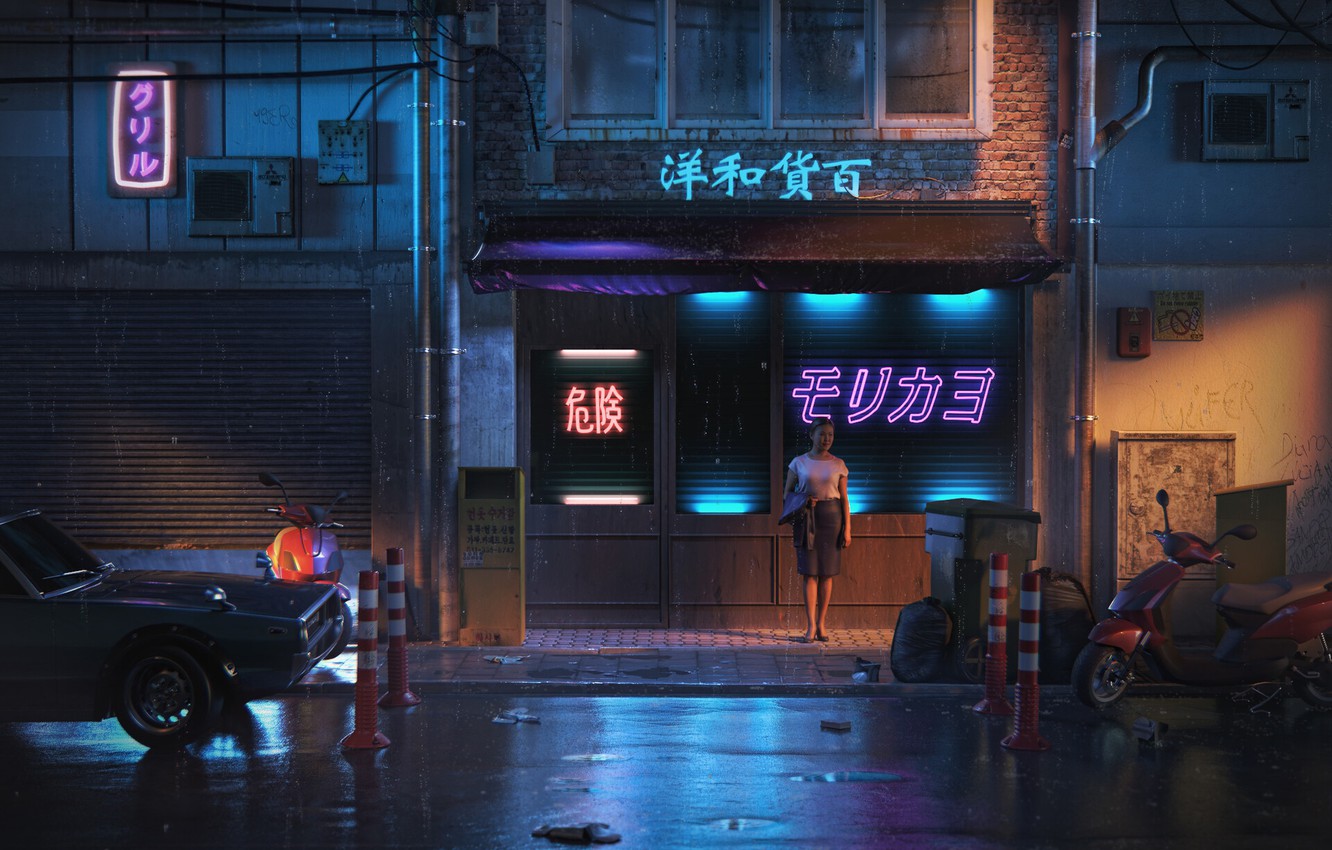 Neon Alley Wallpapers