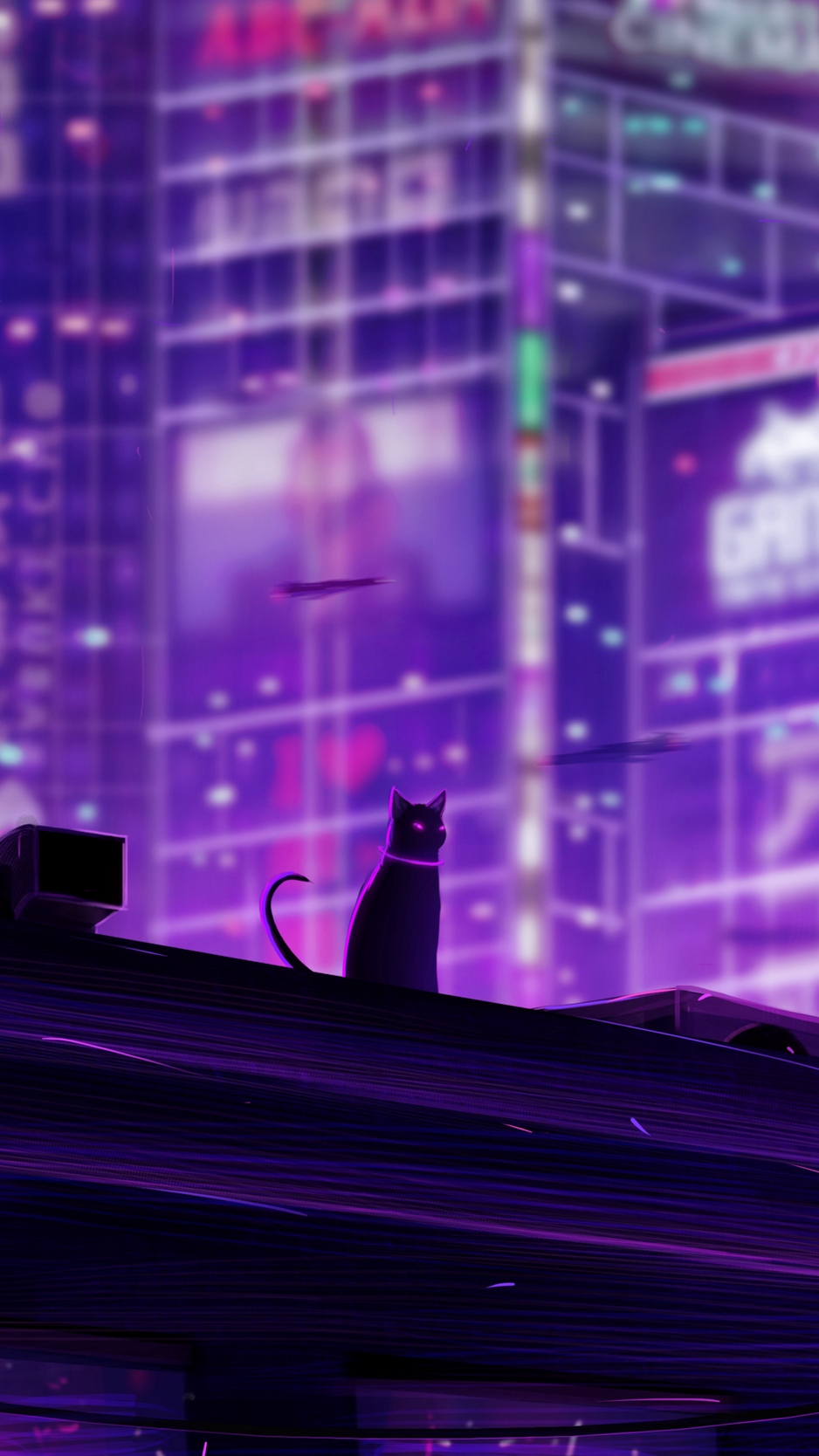 Neon Cat Hd Wallpapers