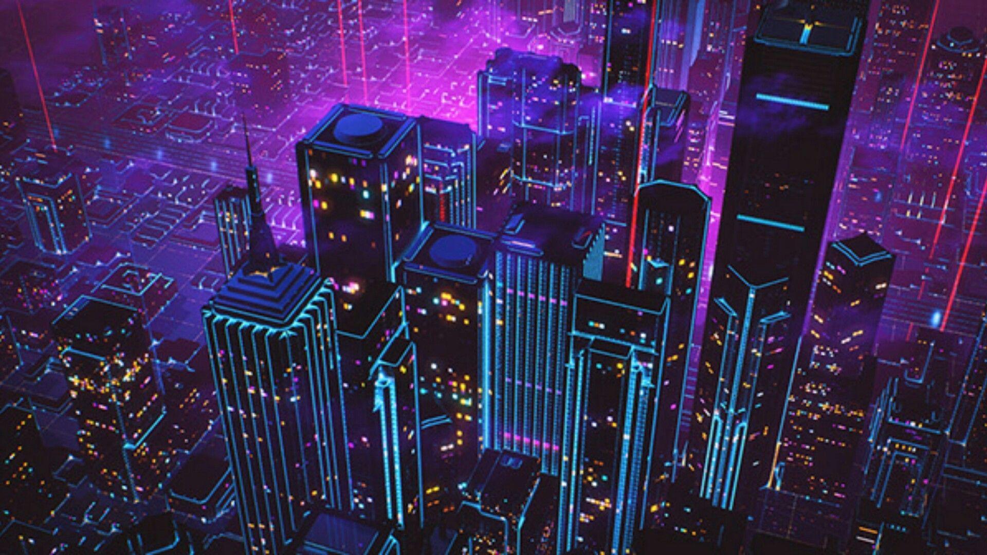 Neon City Vaporwave Wallpapers