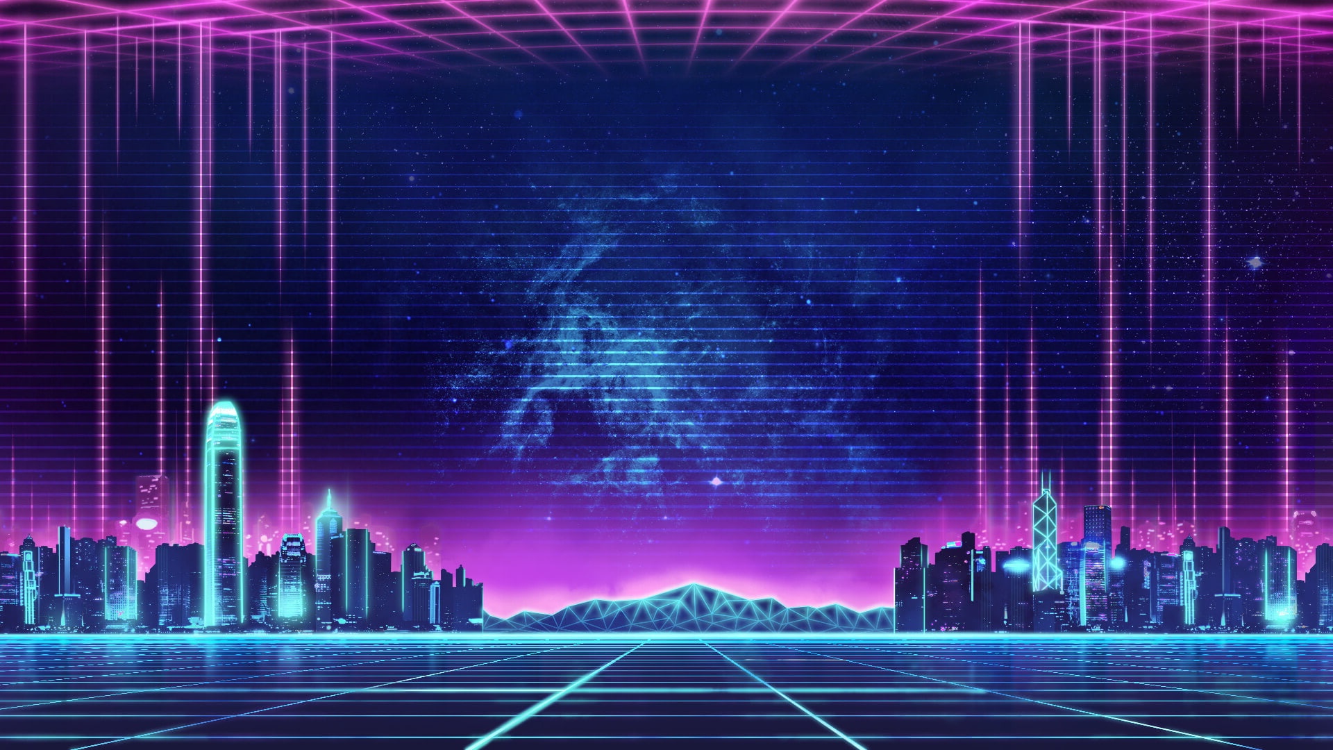 Neon Dual Monitor Wallpapers