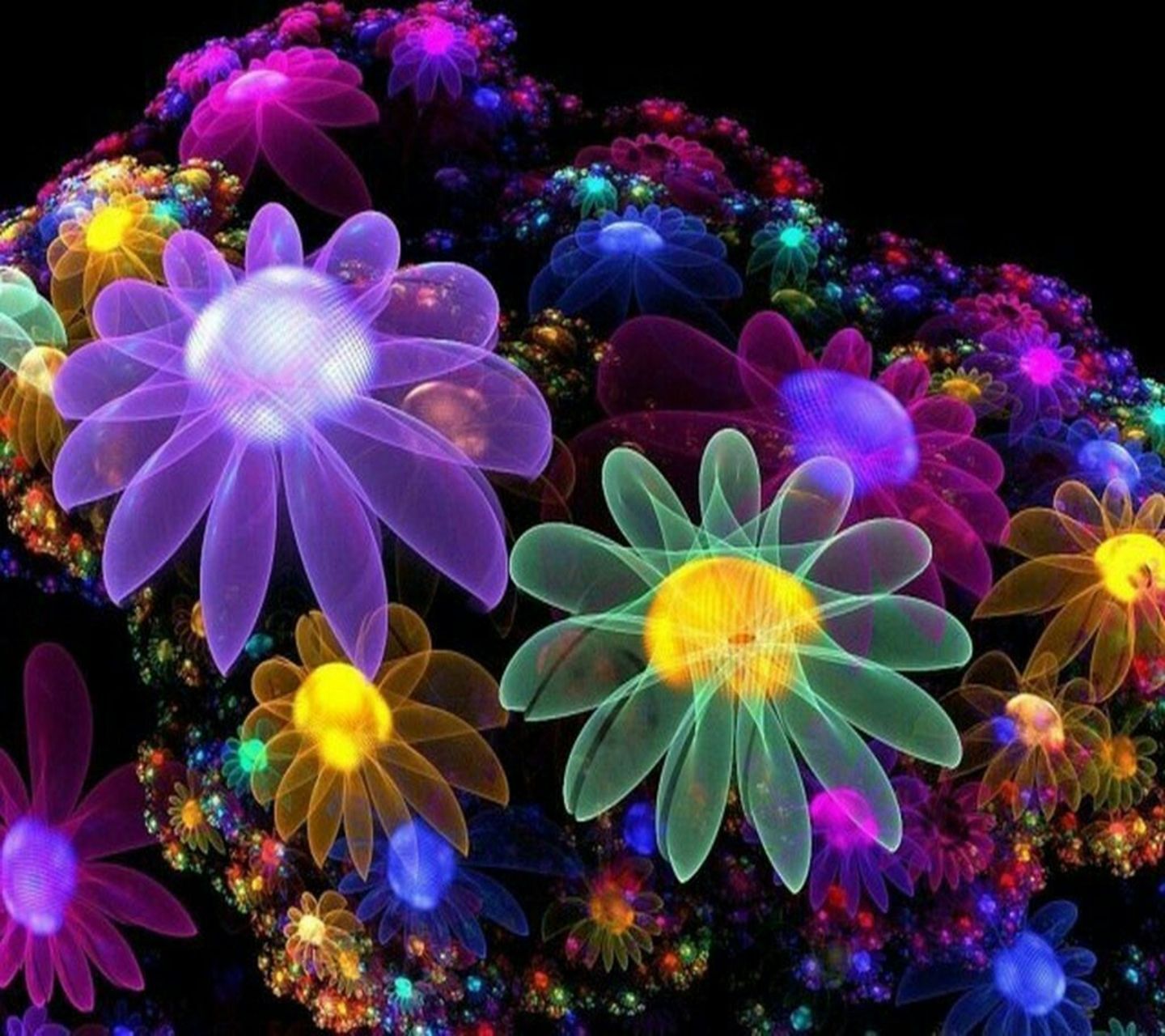 Neon Flowers Wallpapers