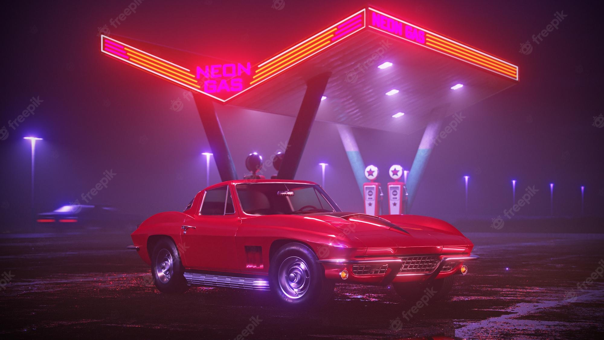 Neon Gas Station Wallpapers