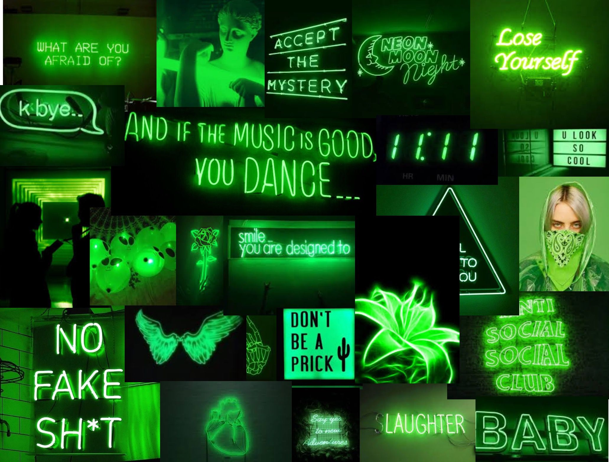 Neon Green Aesthetic Desktop Wallpapers