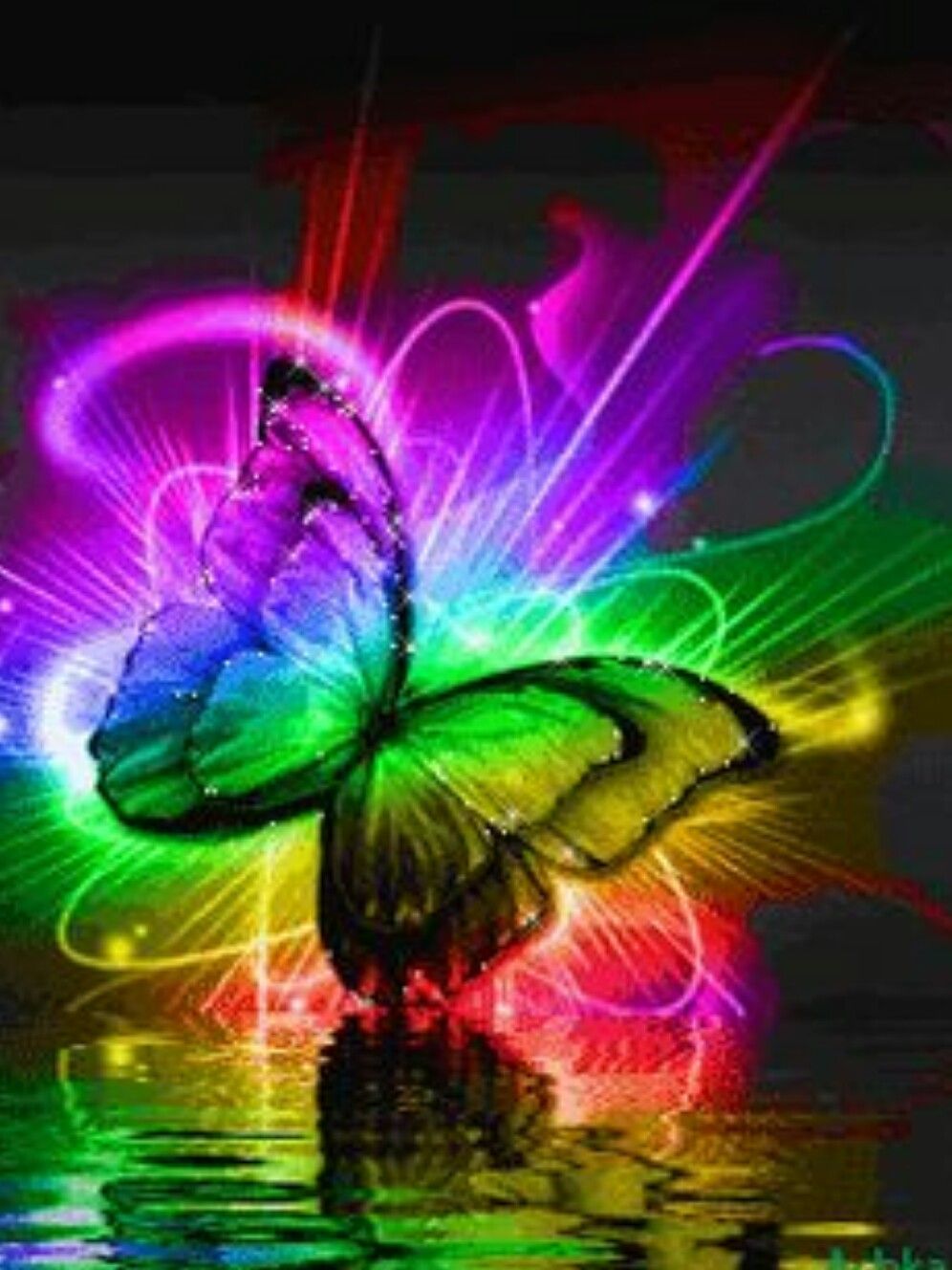 Neon Green Butterflies Wallpapers