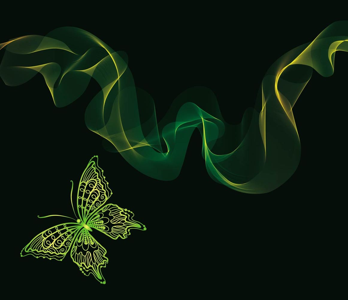 Neon Green Butterflies Wallpapers