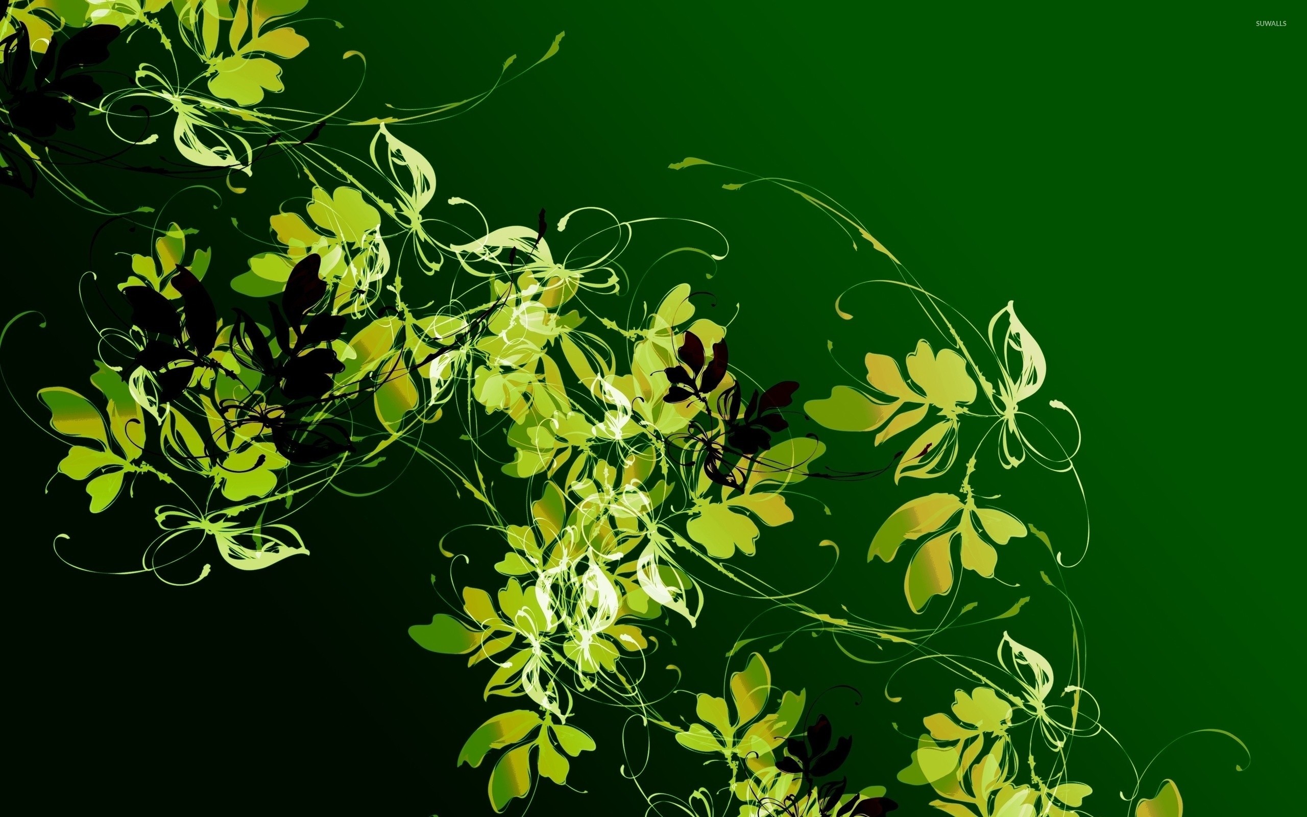 Neon Green Butterflies Wallpapers