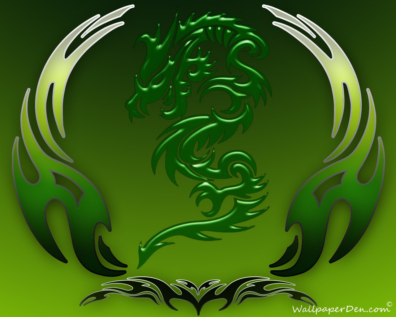 Neon Green Dragon Wallpapers