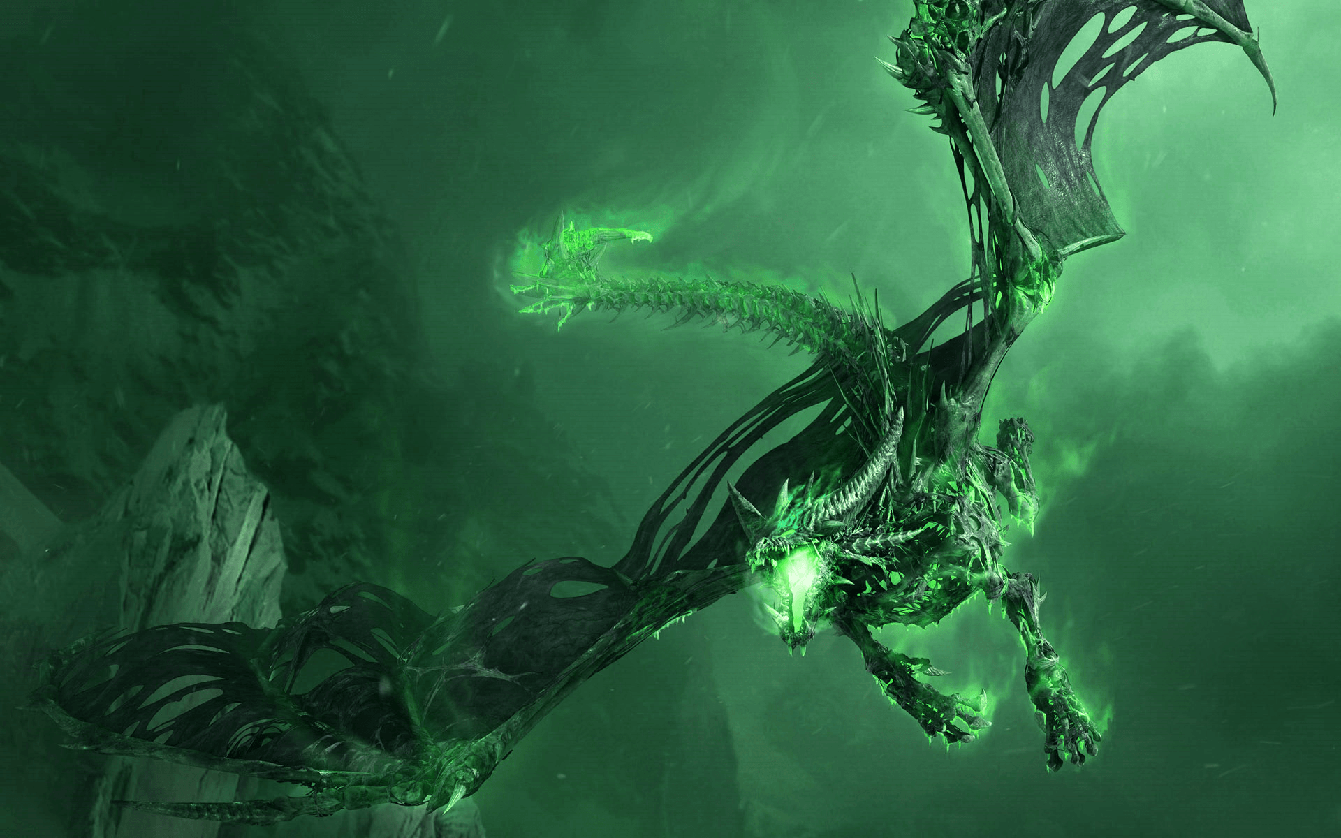 Neon Green Dragon Wallpapers