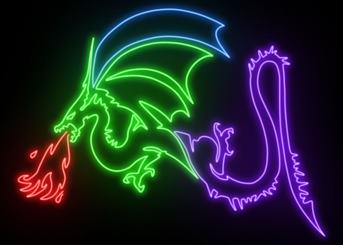 Neon Green Dragon Wallpapers