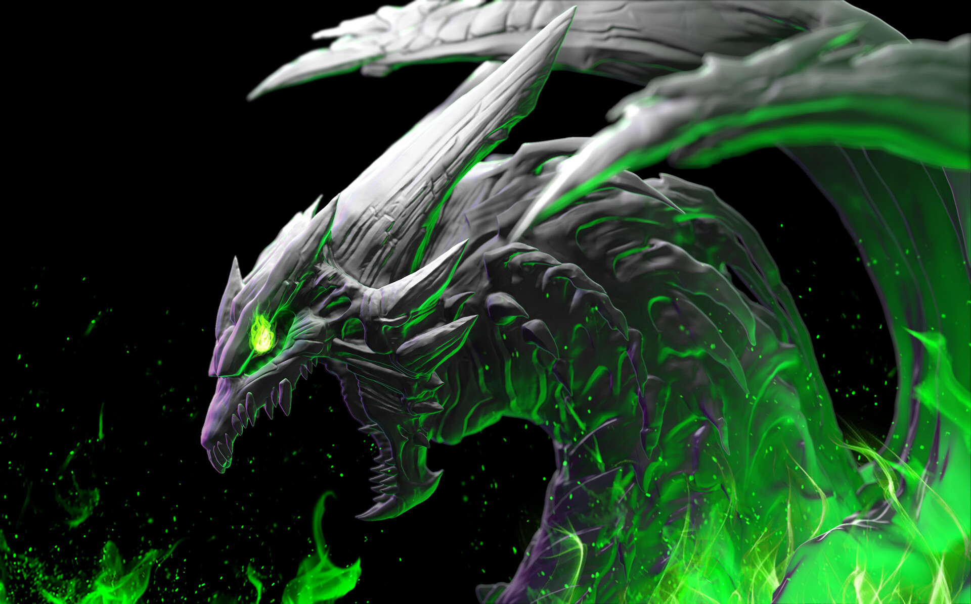 Neon Green Dragon Wallpapers