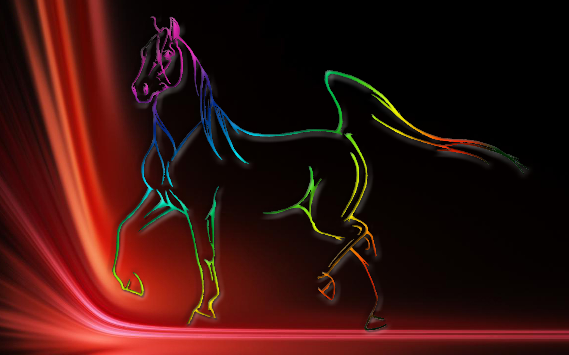 Neon Horses Wallpapers