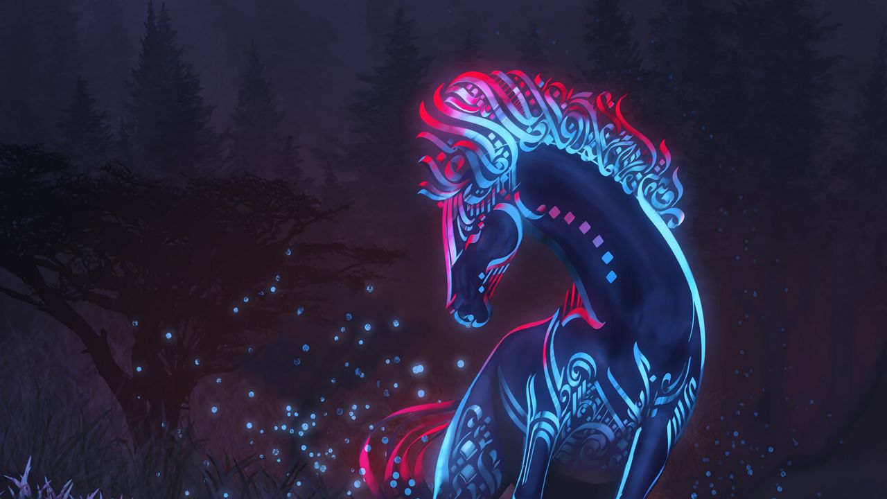 Neon Horses Wallpapers