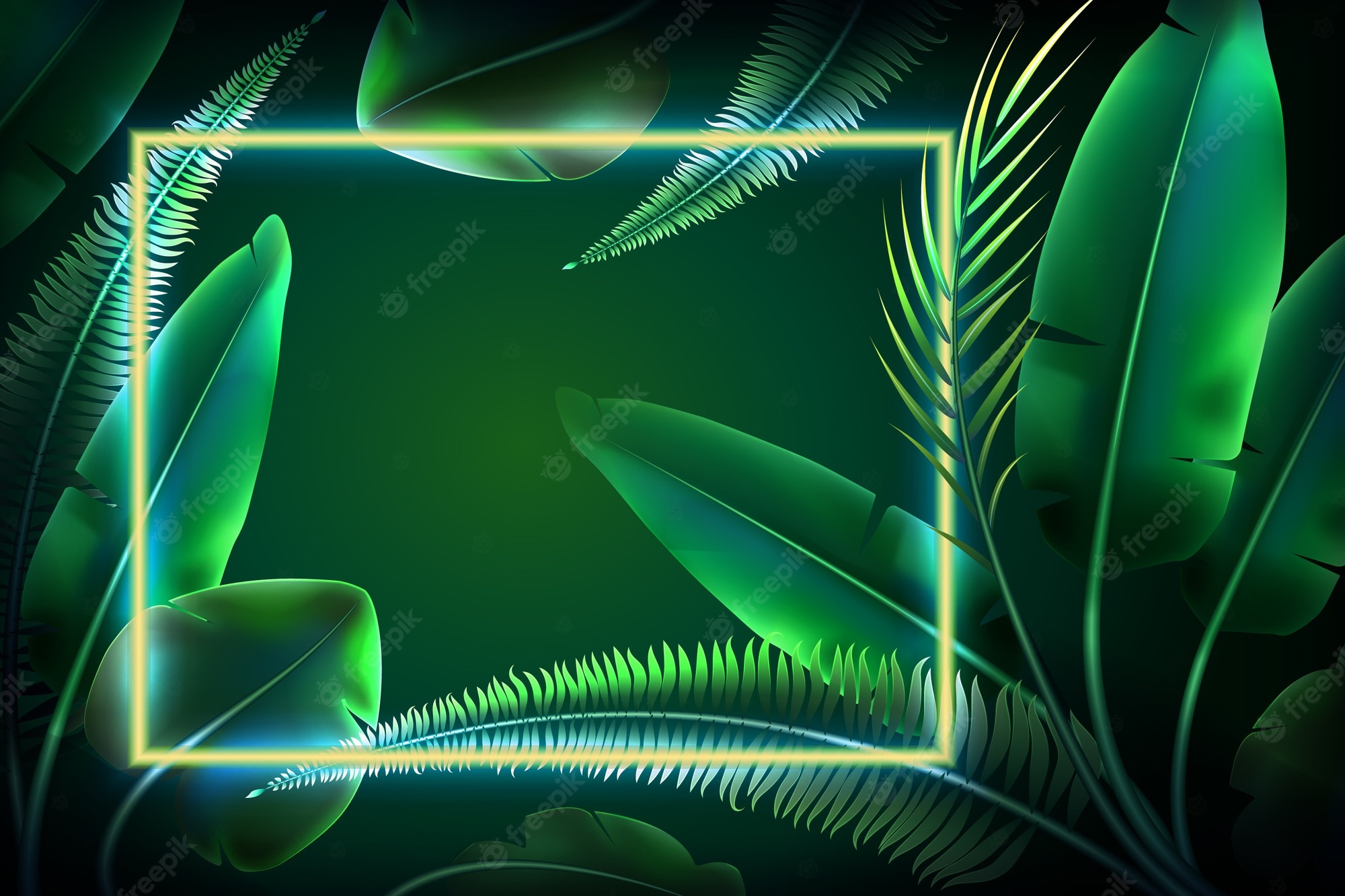 Neon Leaves Wallpapers