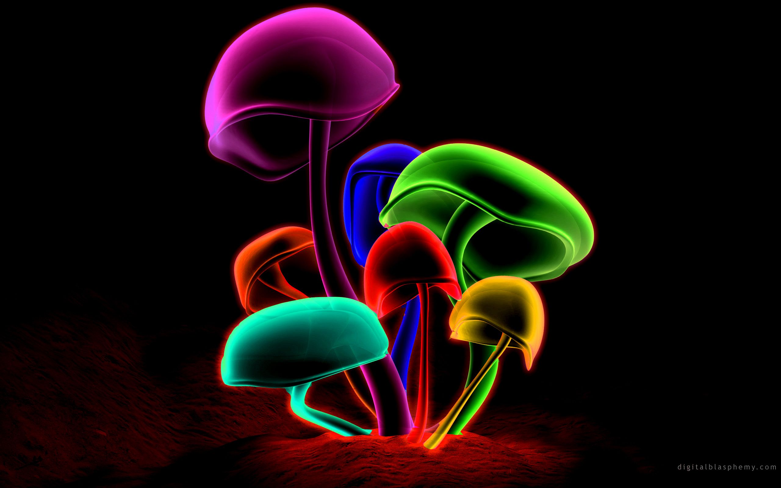 Neon Mushroom Wallpapers