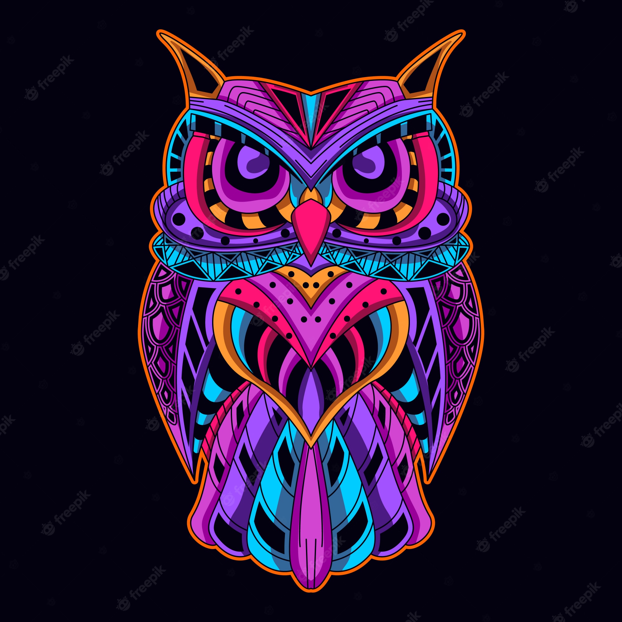 Neon Owl Wallpapers