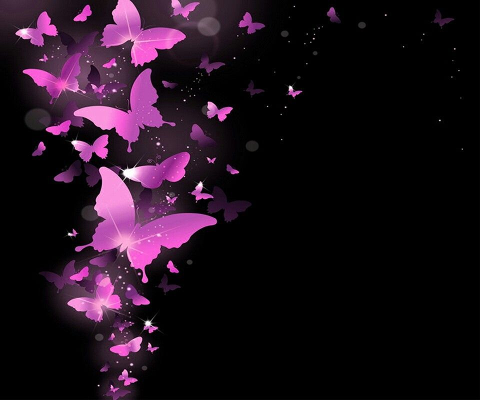 Neon Pink Butterfly Wallpapers
