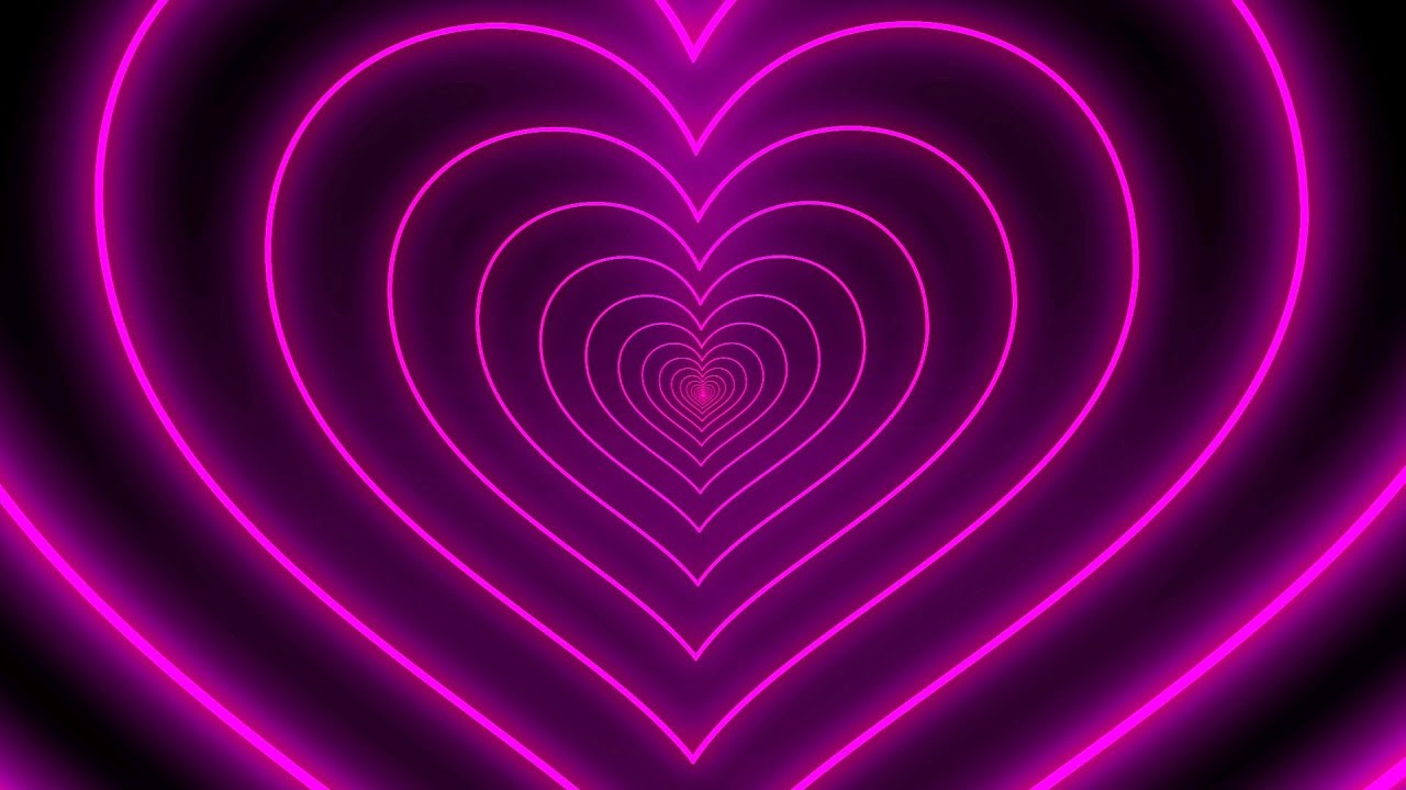 Neon Pink Hearts Wallpapers