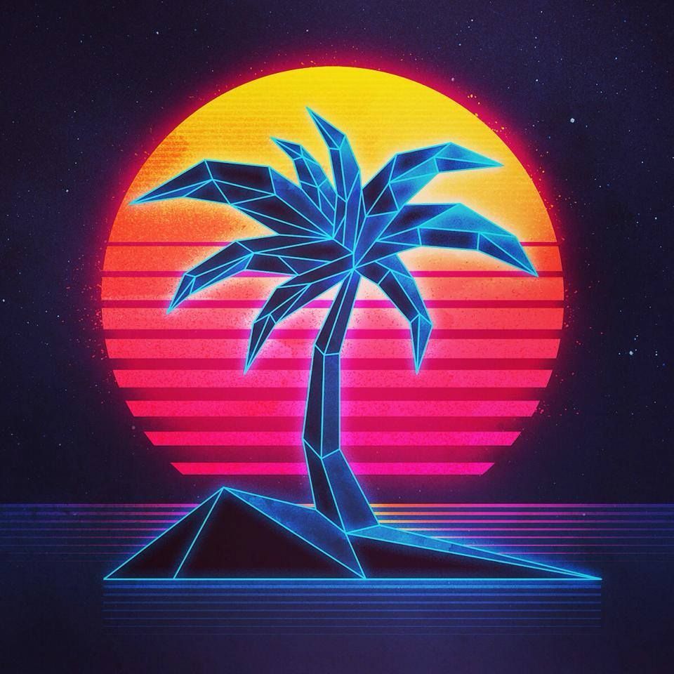 Neon Retro Beach Wallpapers