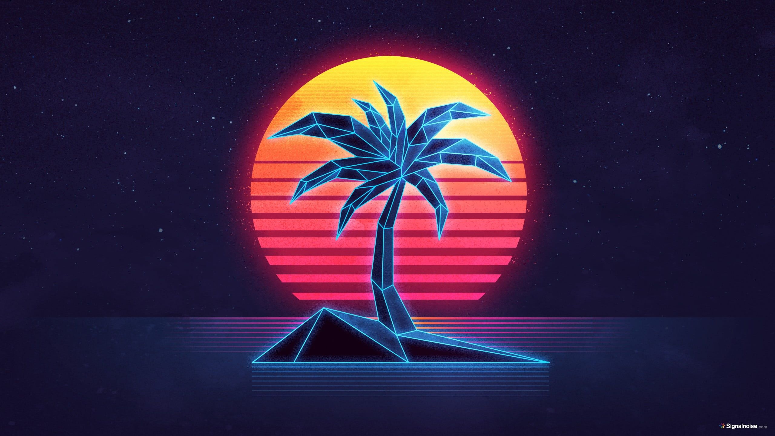 Neon Retro Beach Wallpapers