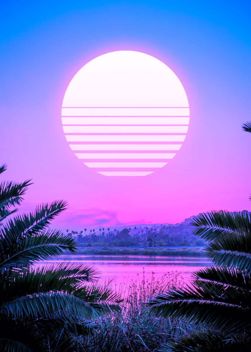 Neon Retro Beach Wallpapers