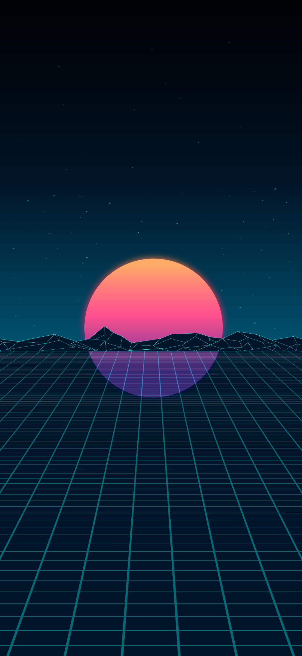 Neon Retro Sun Wallpapers