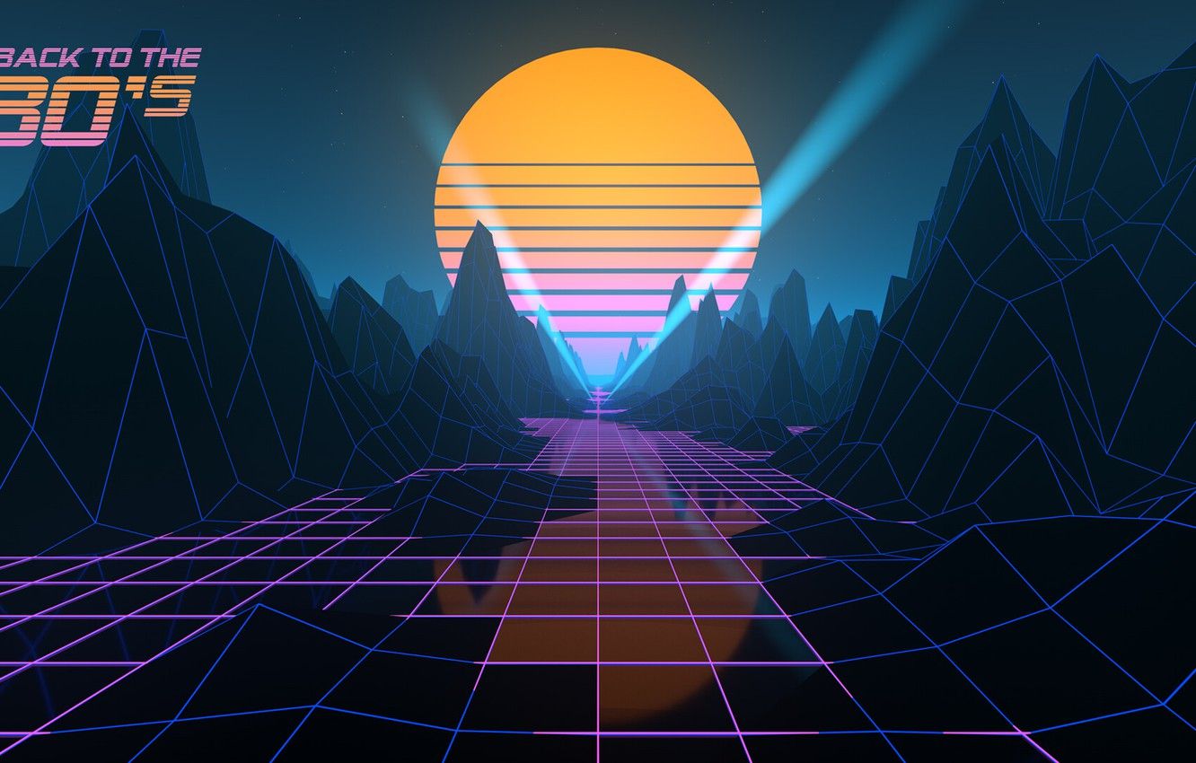 Neon Retro Sun Wallpapers