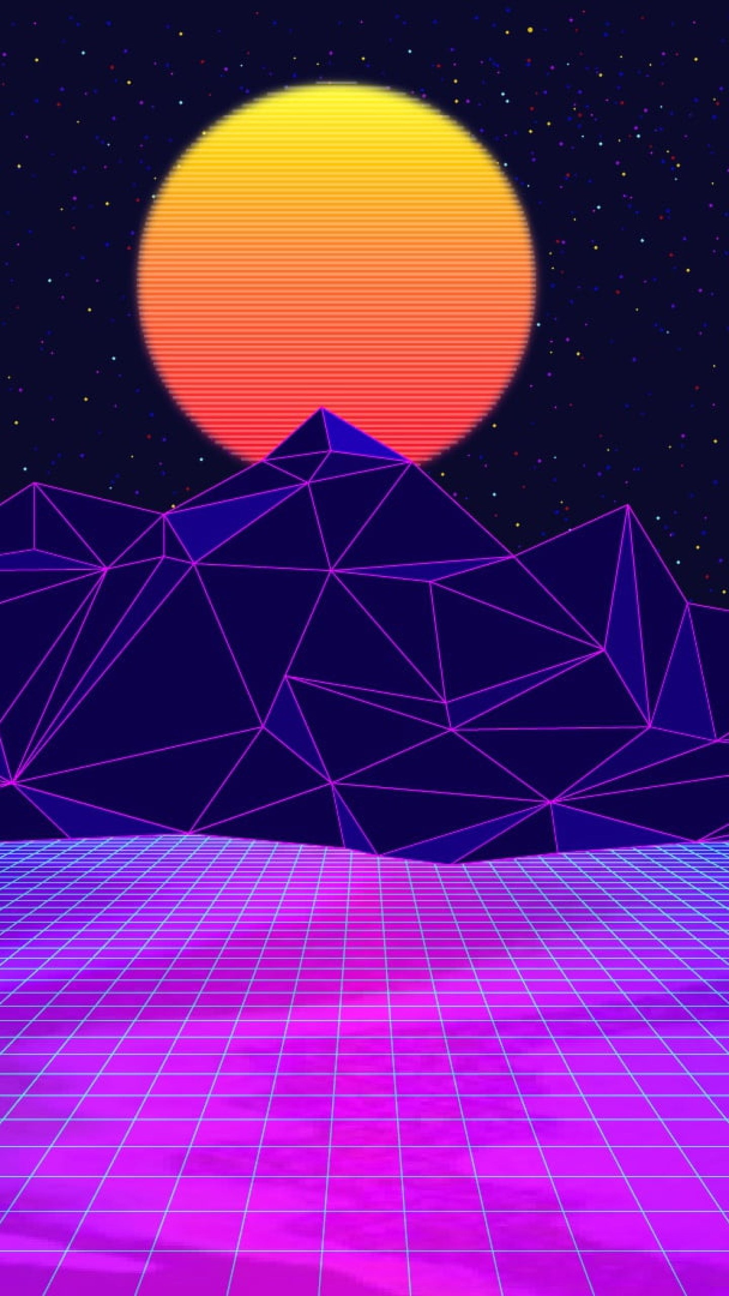 Neon Retro Sun Wallpapers