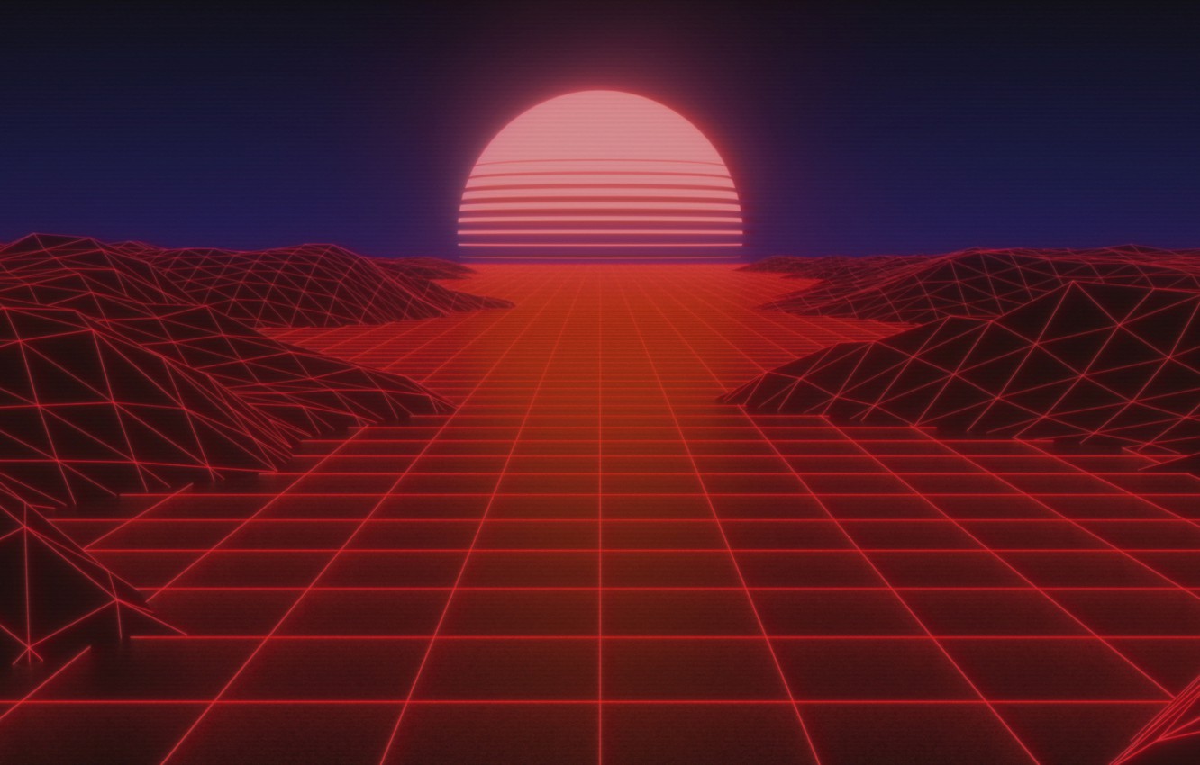 Neon Retro Sun Wallpapers