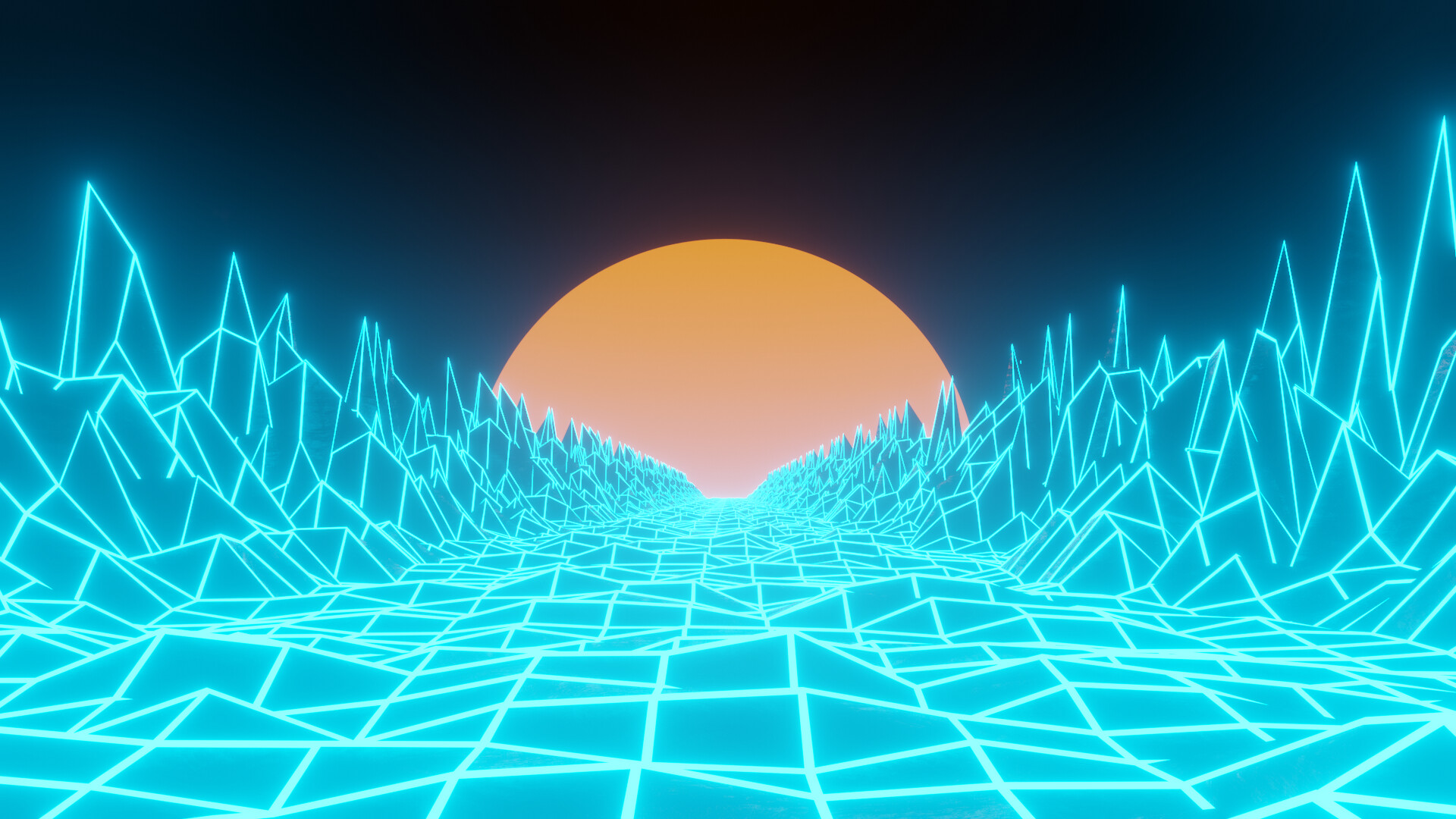 Neon Retro Sun Wallpapers