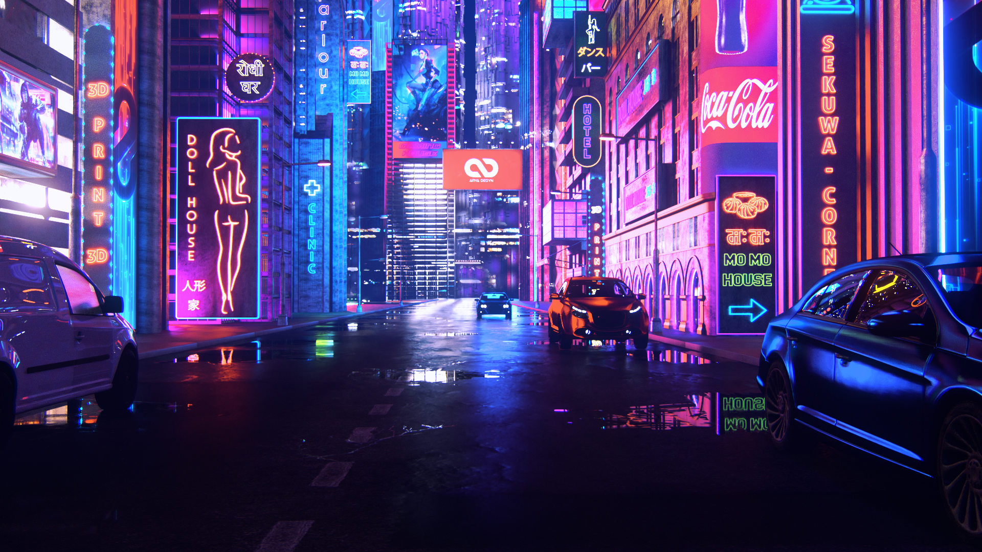 Neon Street Wallpapers