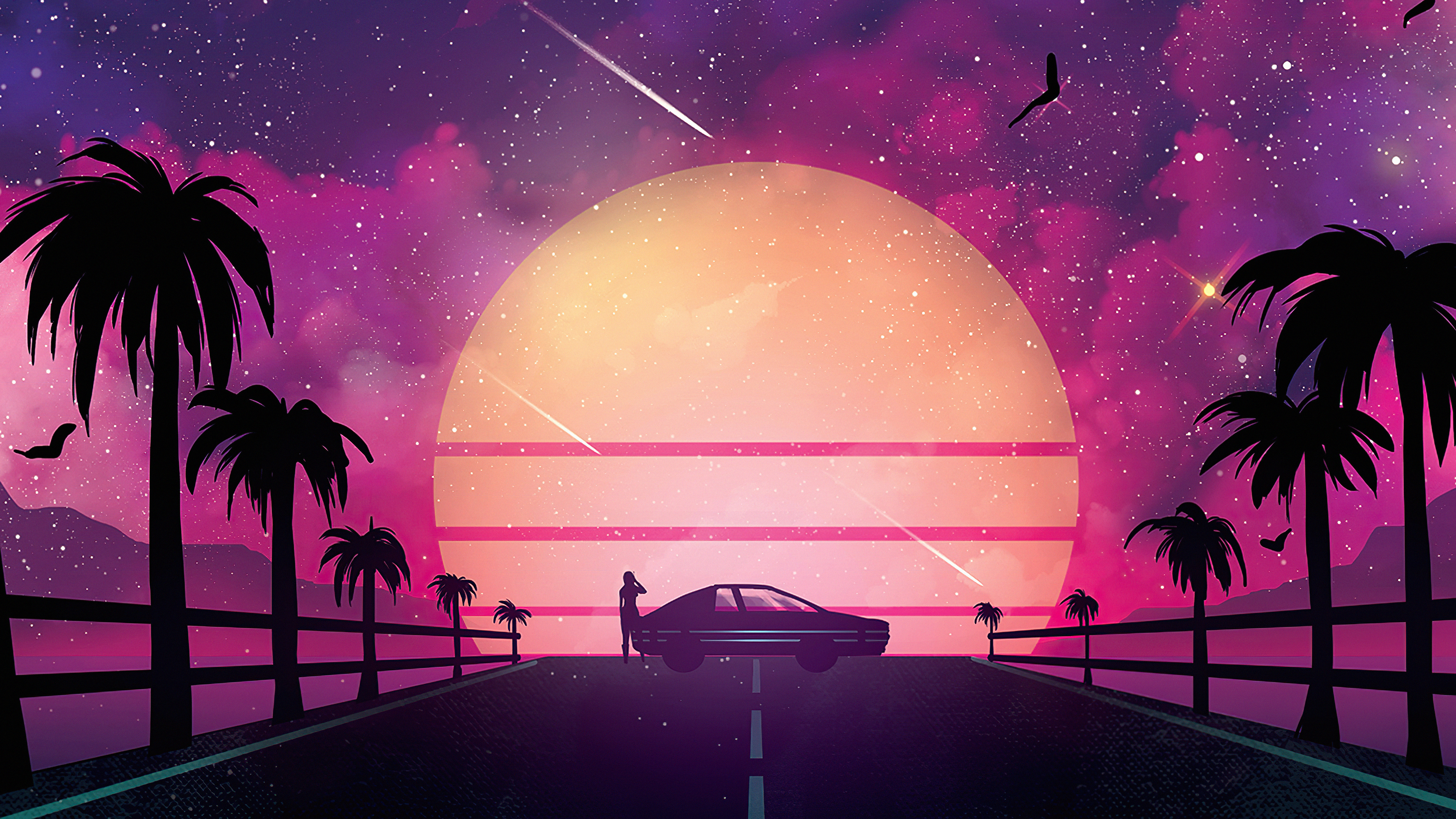 Neon Sunset Wallpapers