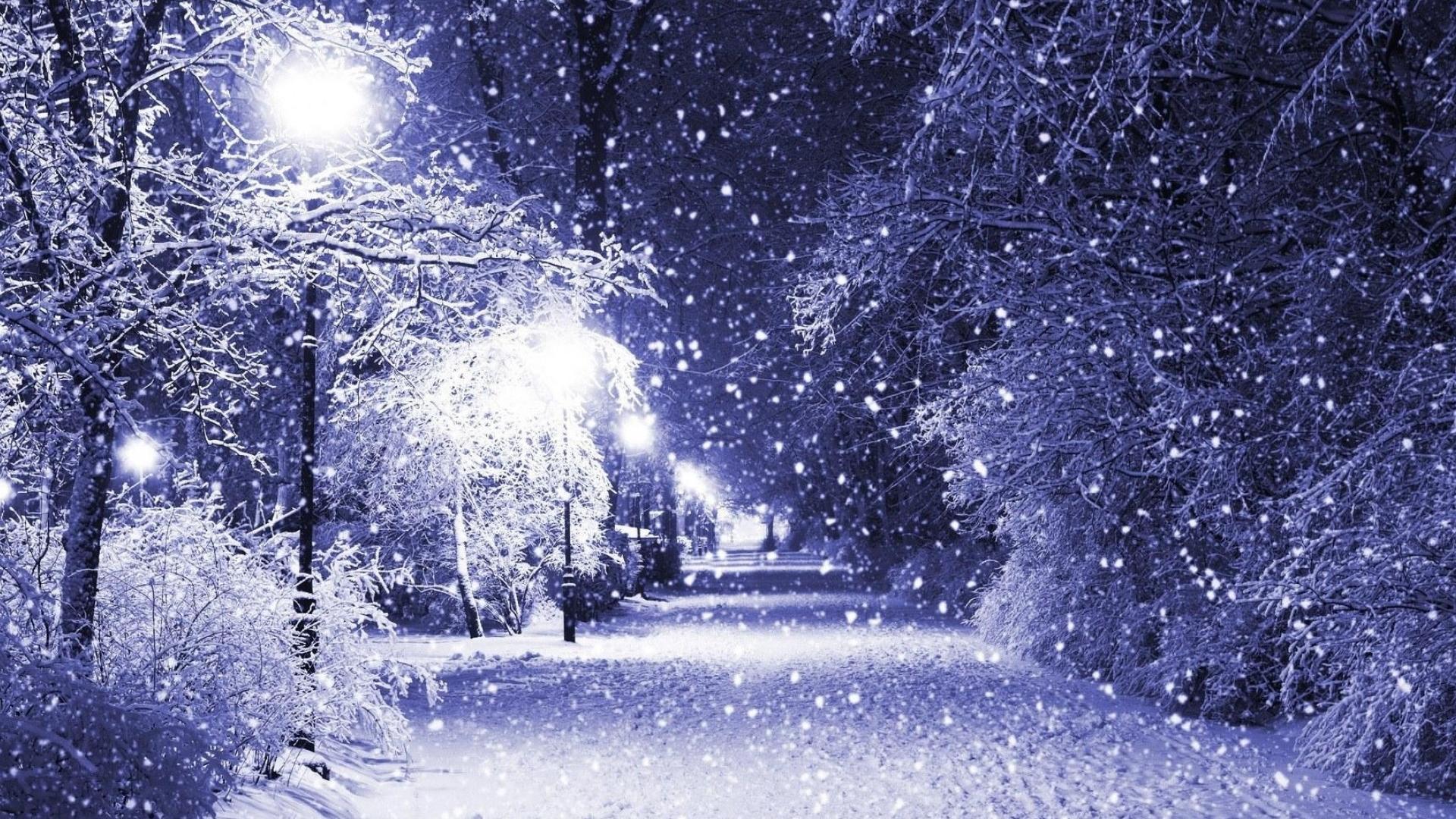 Night Winter Landscape Wallpapers