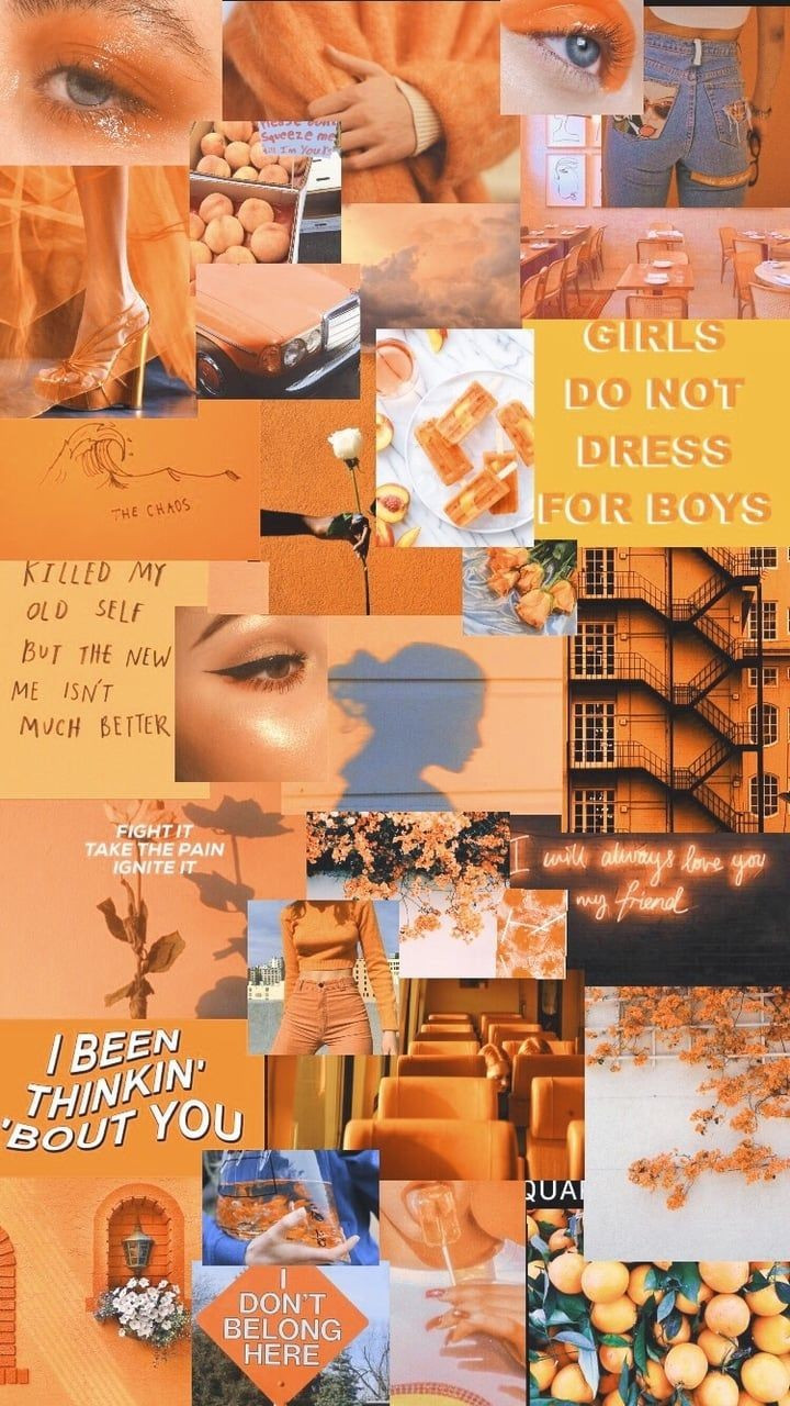 Orange Aesthetic Girl Wallpapers