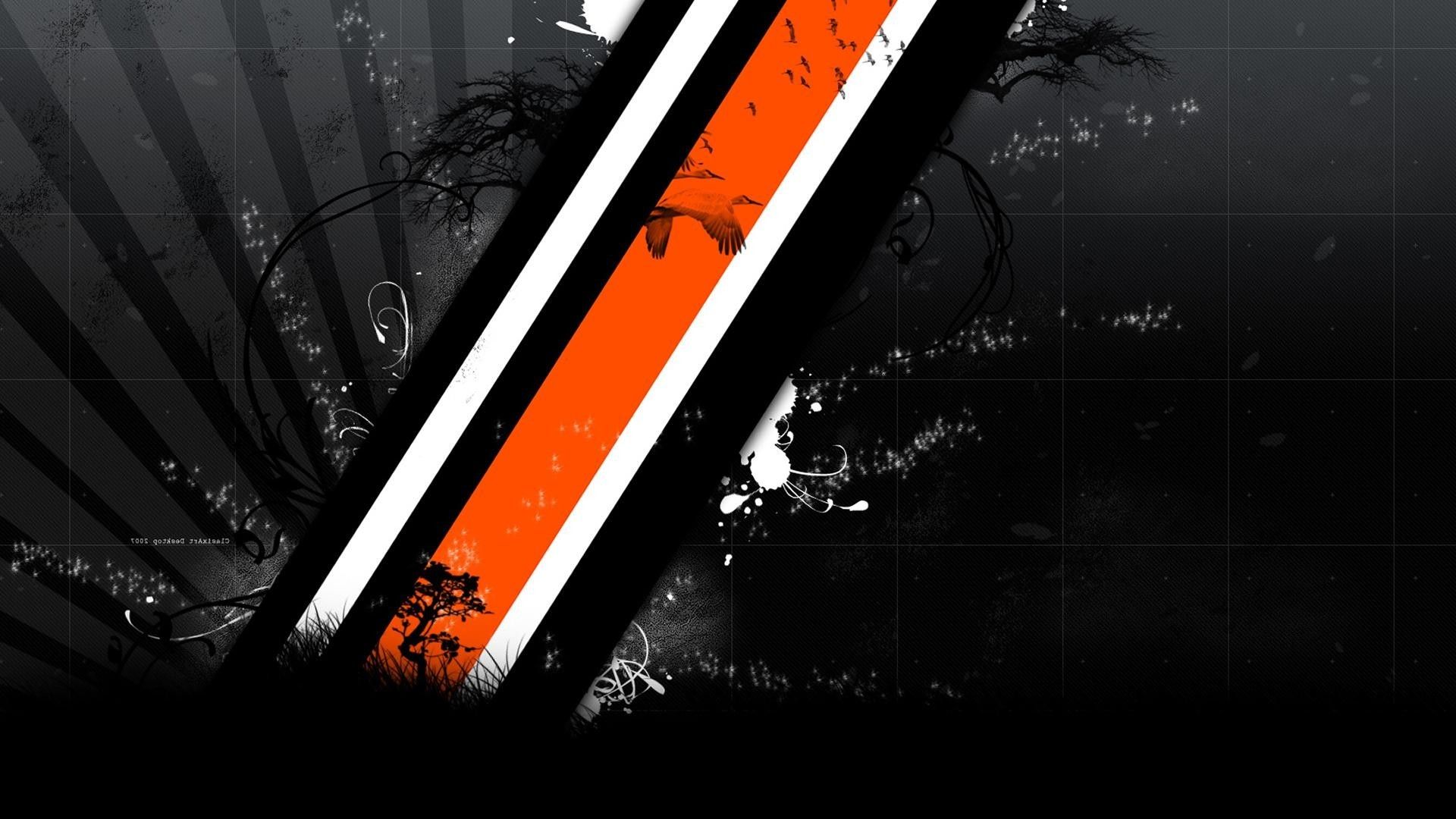 Orange And Black And White Wallpapers