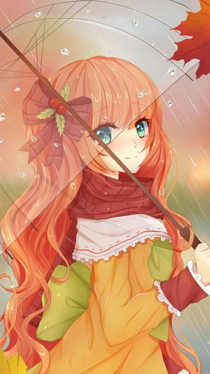 Orange Anime Girl Wallpapers