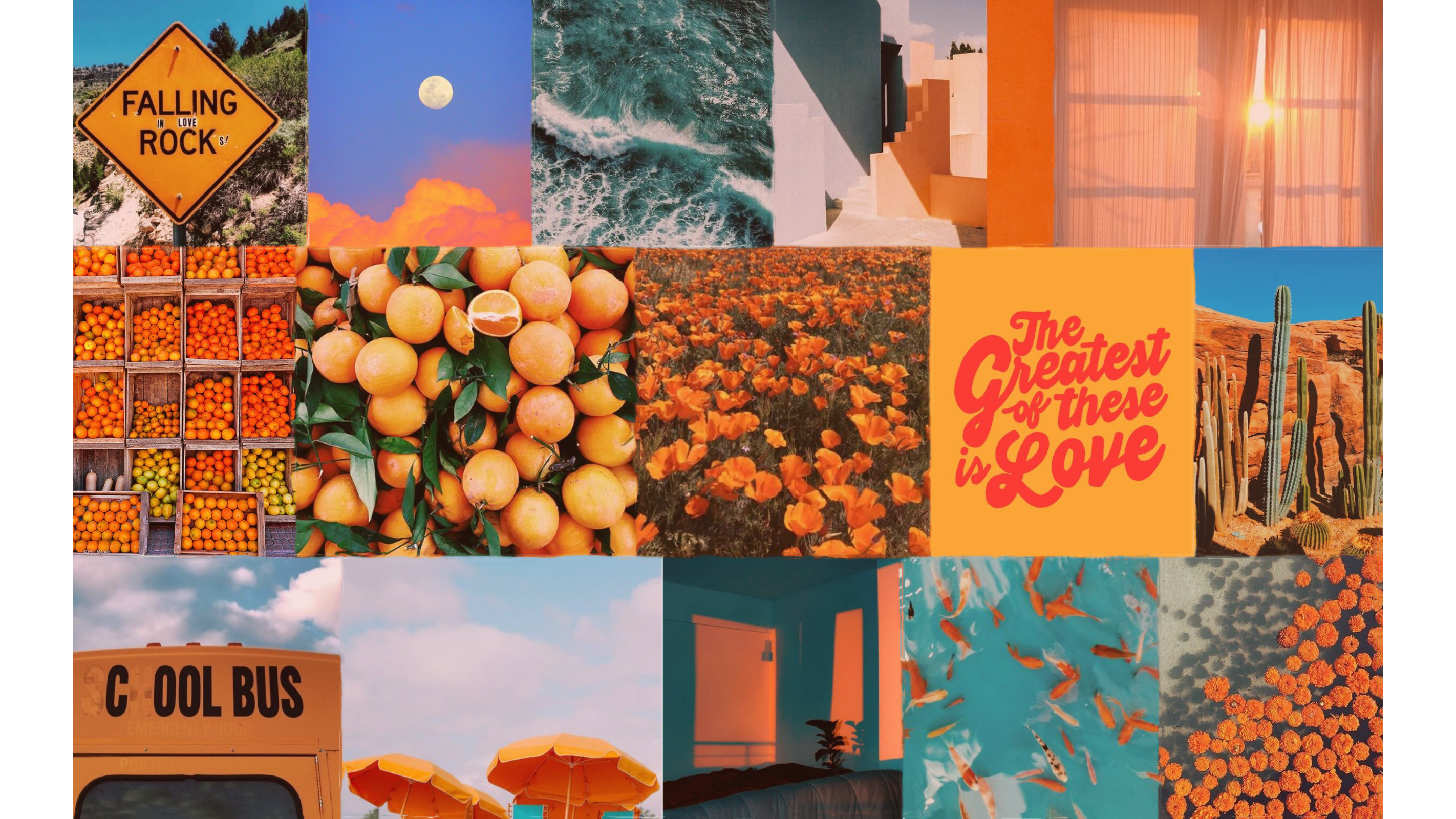 Orange Collage Wallpapers