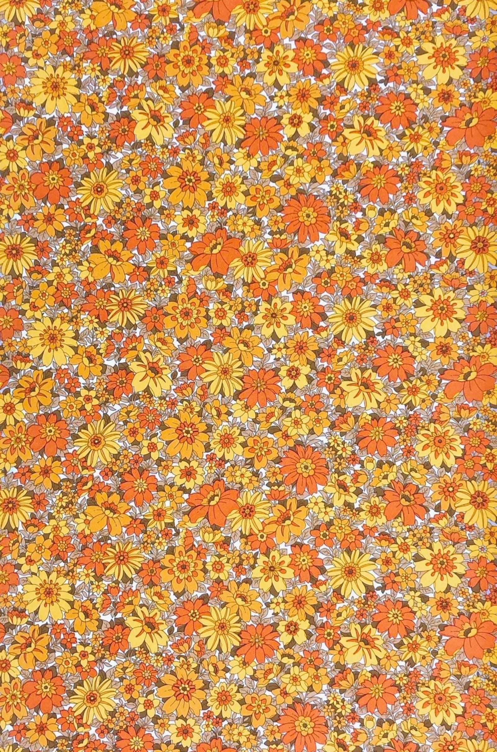 Orange Floral Wallpapers