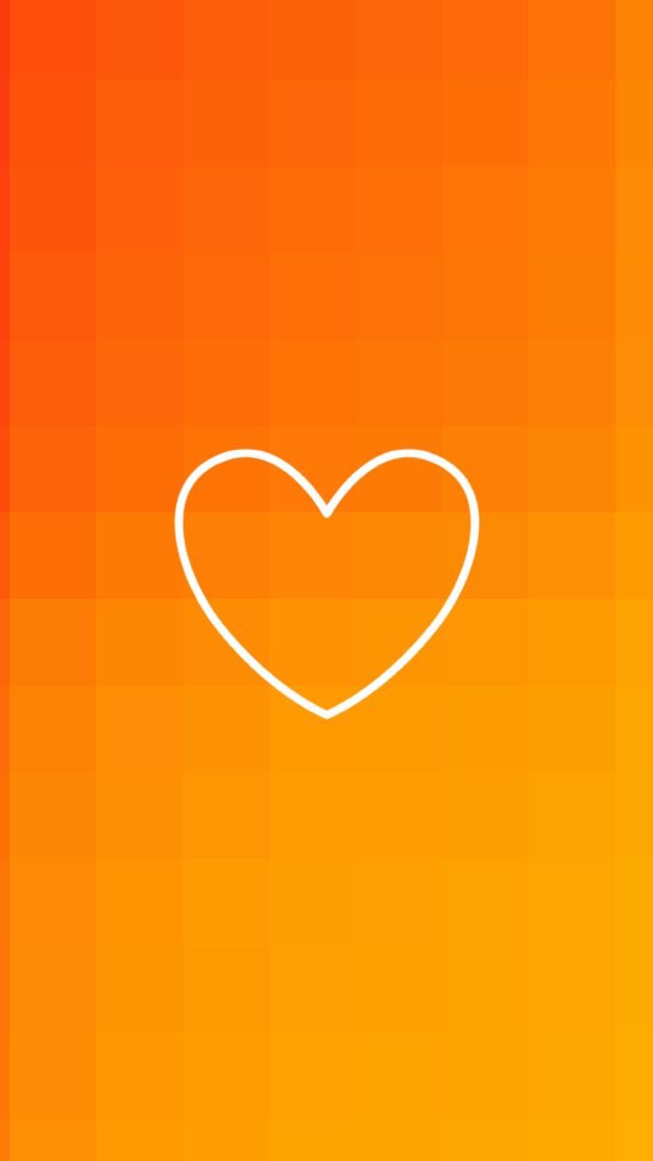 Orange Heart Wallpapers