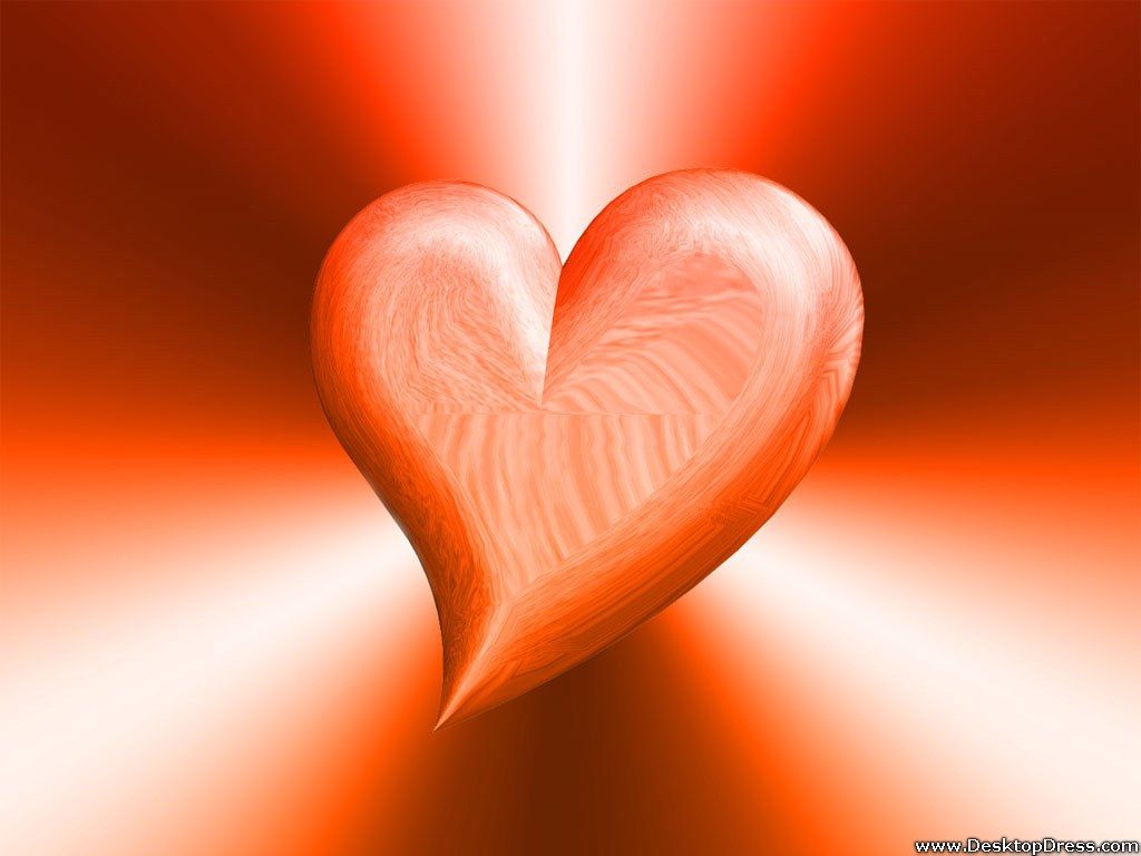 Orange Heart Wallpapers