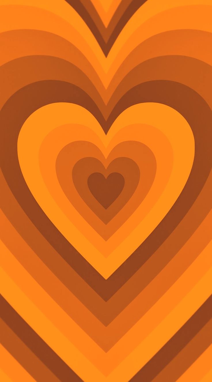 Orange Heart Wallpapers