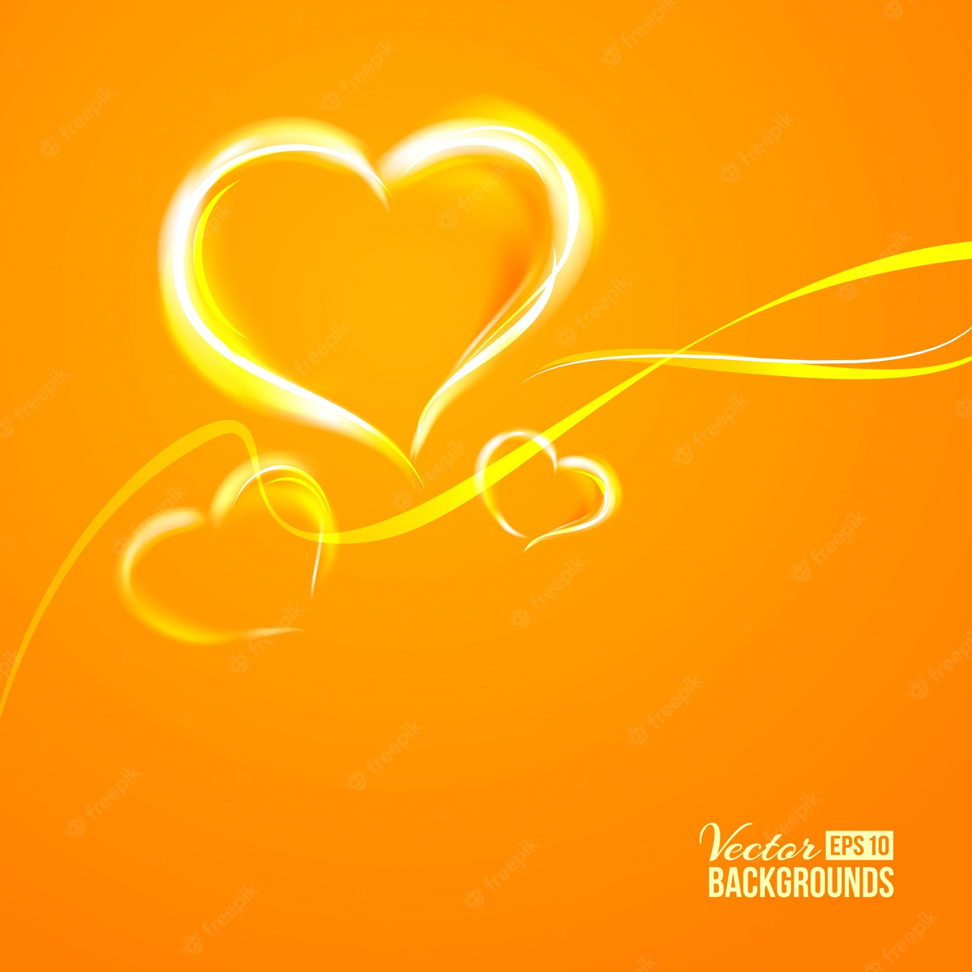 Orange Heart Wallpapers