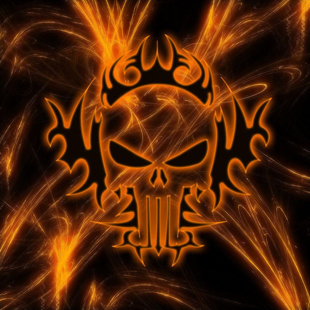 Orange Skull Wallpapers