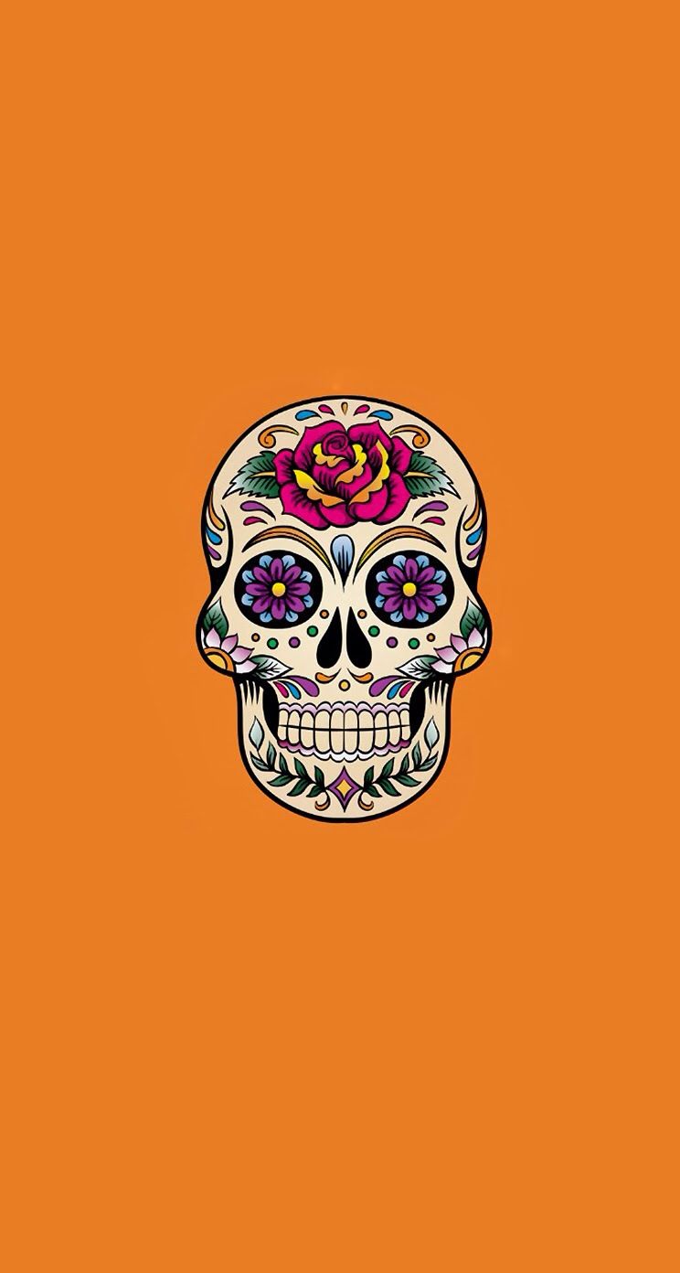 Orange Skull Wallpapers