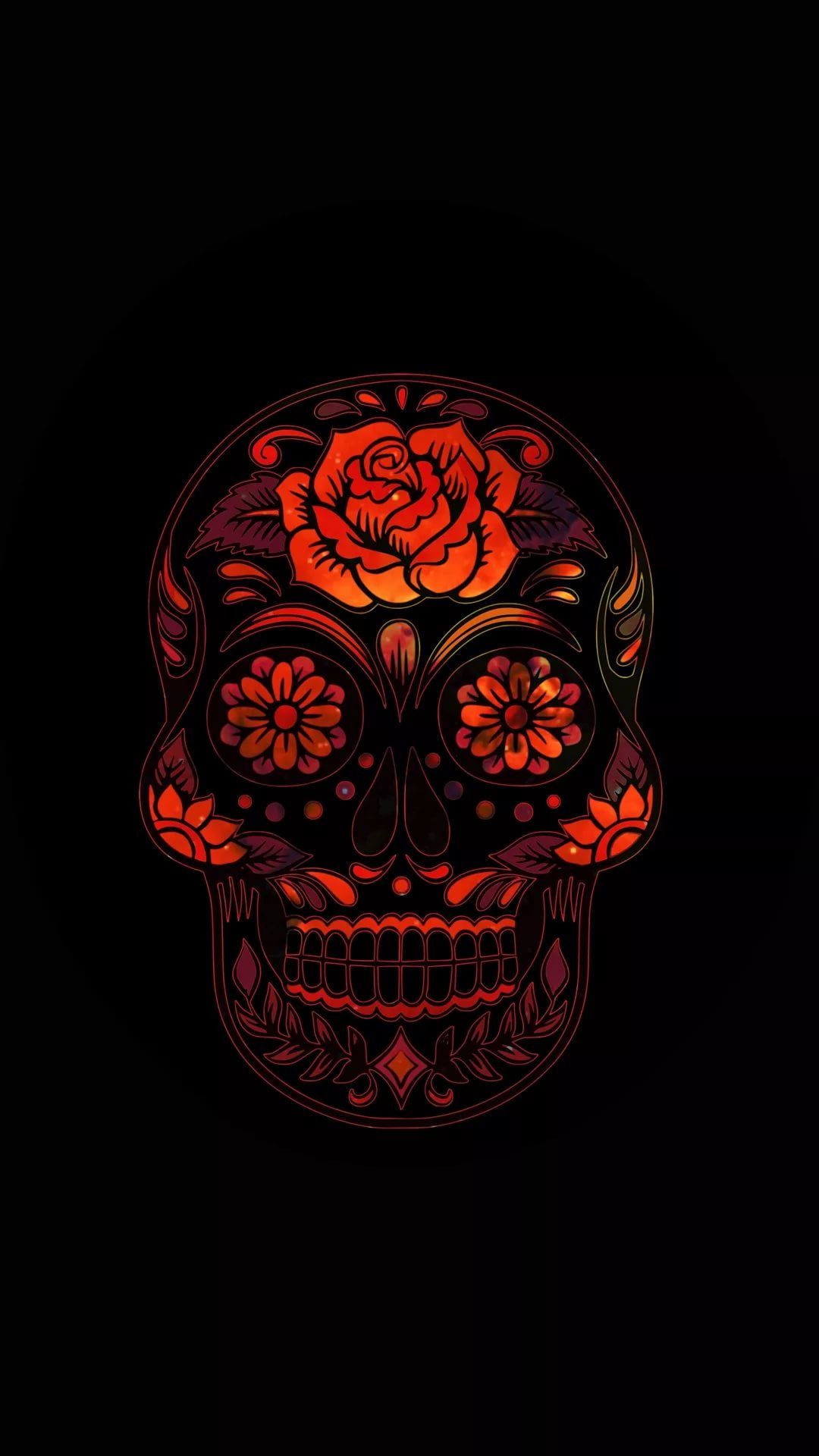 Orange Skull Wallpapers