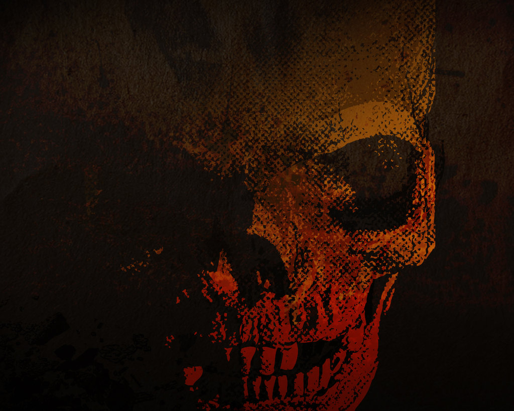 Orange Skull Wallpapers