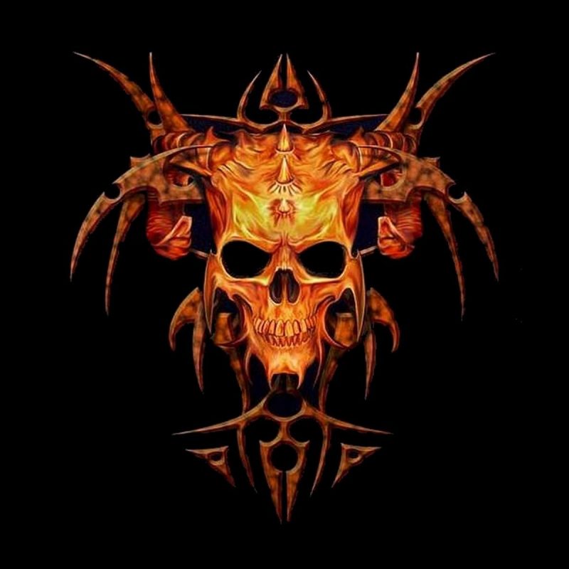 Orange Skull Wallpapers