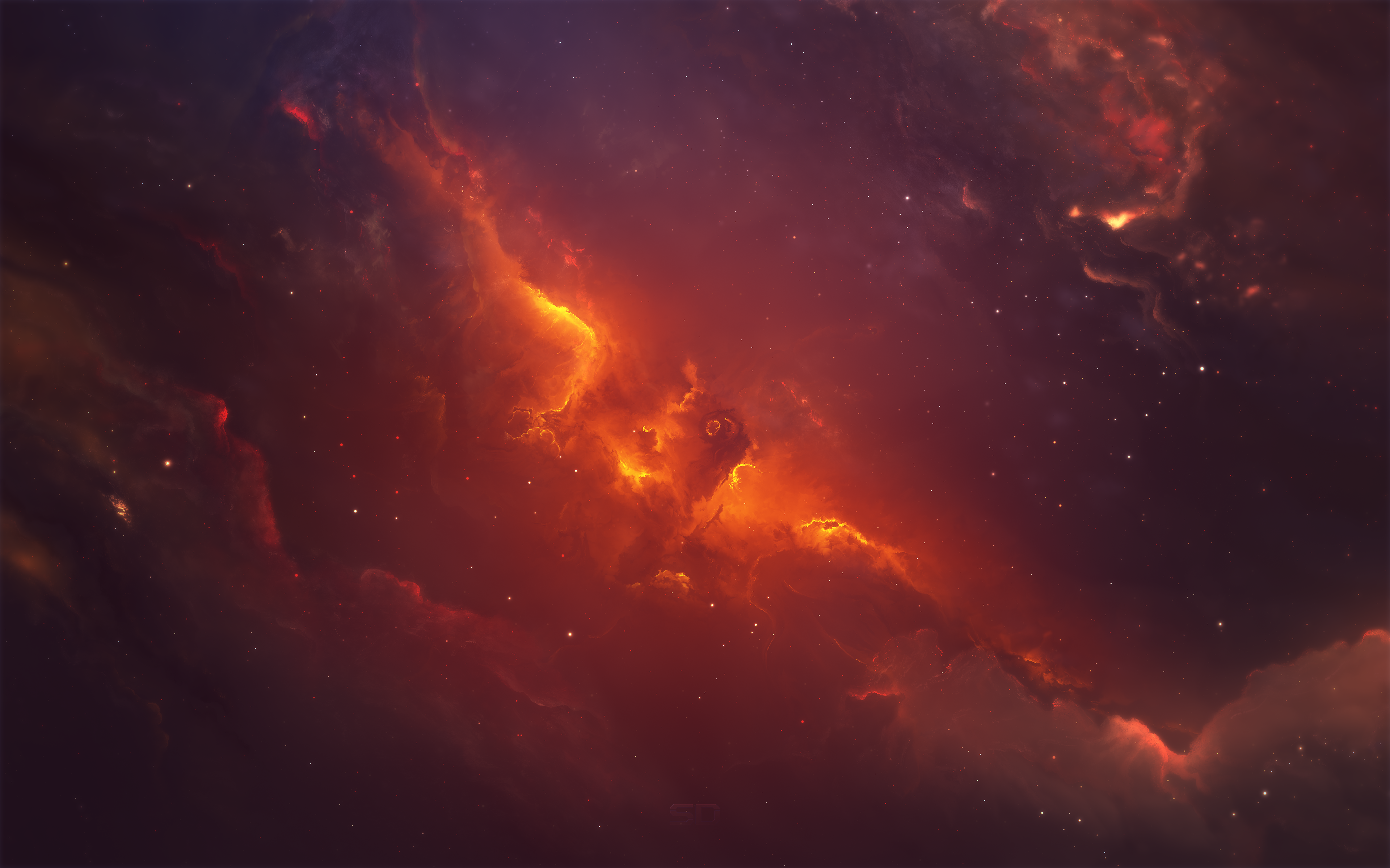 Orange Space Wallpapers