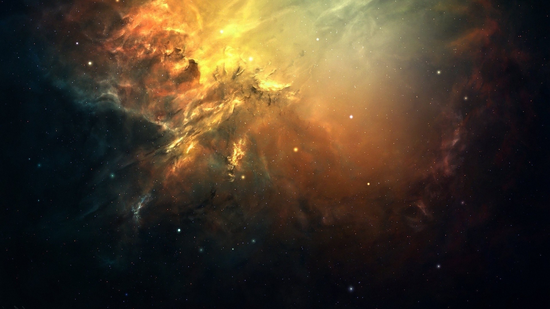 Orange Space Wallpapers