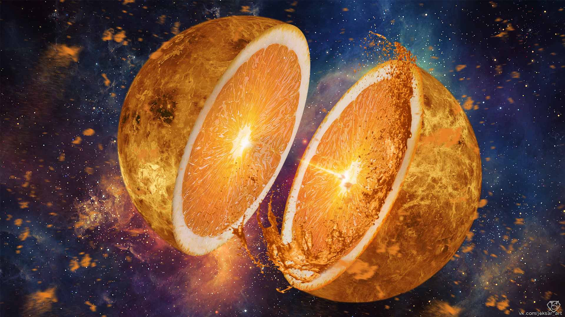 Orange Space Wallpapers